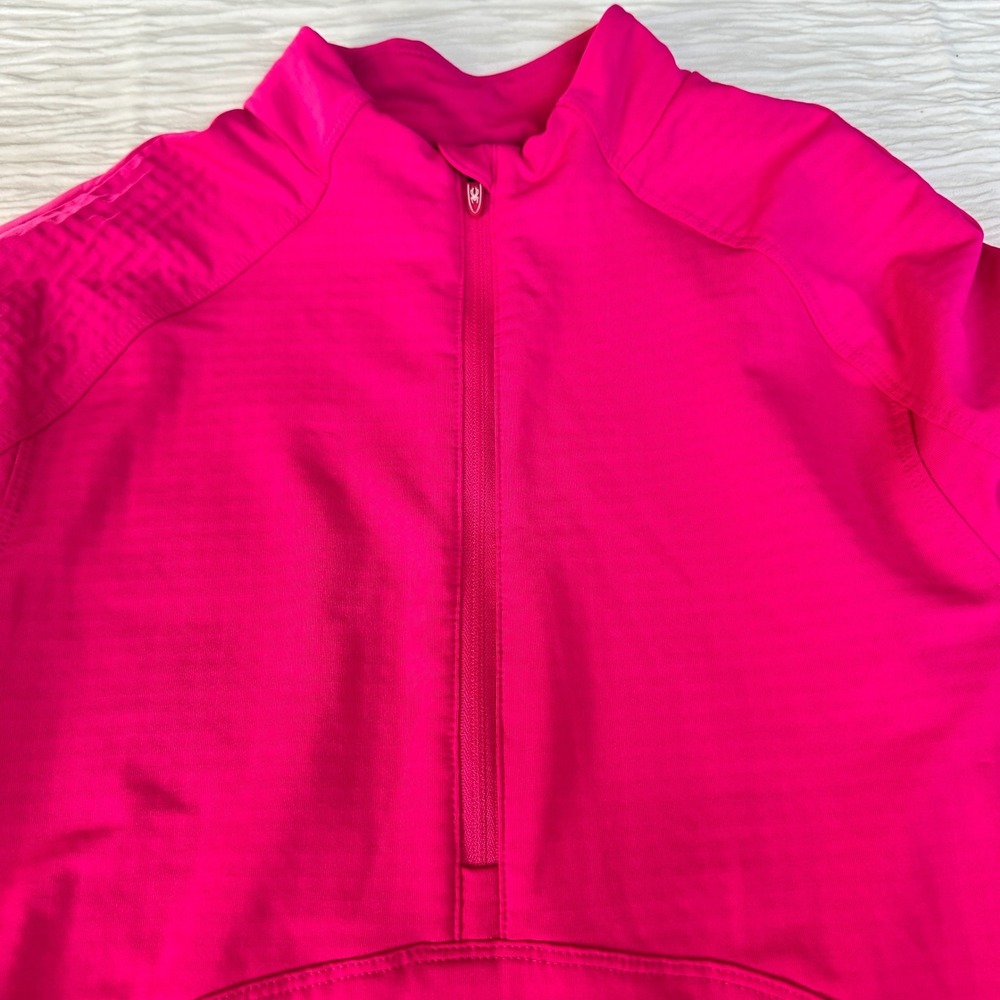 Spyder Active Women's Medium Pink 1/4 Zip Athletic Pullover Running Training Top - Picture 3 of 6